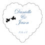Customizable Doves Heart Wedding Labels